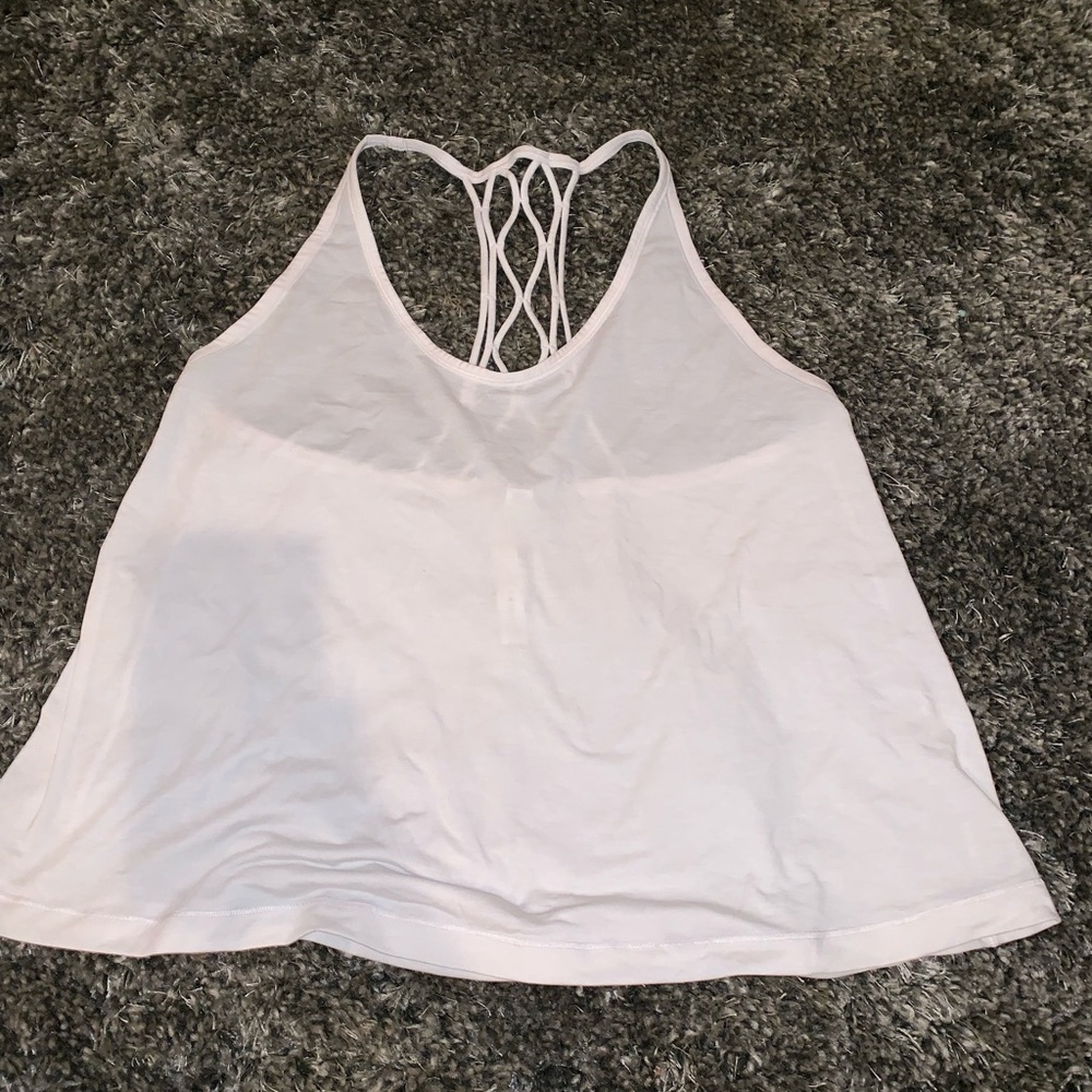 White Lululemon razorback tank top! Size 8